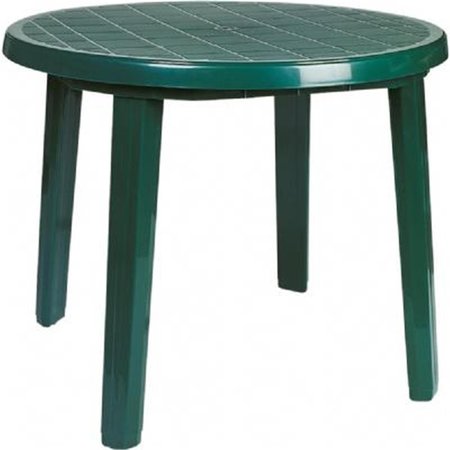 FINE-LINE 35.5 in. Ronda Resin Round Dining Table; Green FI891117